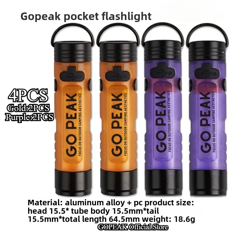Pocket Mini LED Flashlight with Key Clip Portable Emergency Camping Hiking Outdoor Safety Light Torch