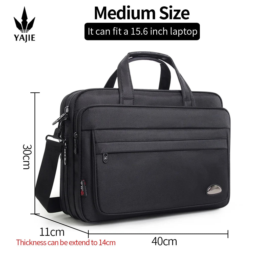 Large Capacity Laptop Briefcase 17 Inch Canvas Business Shoulder Messenger Work Travel Bag