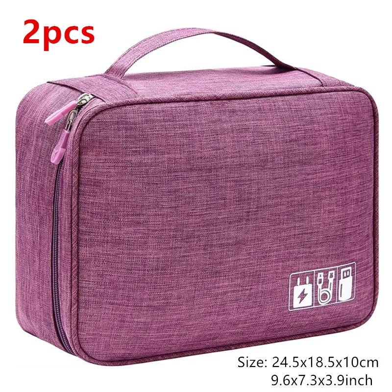 Travel Cable Organiser Bag, Portable Digital Storage Pouch for Gadgets and Electronic Devices