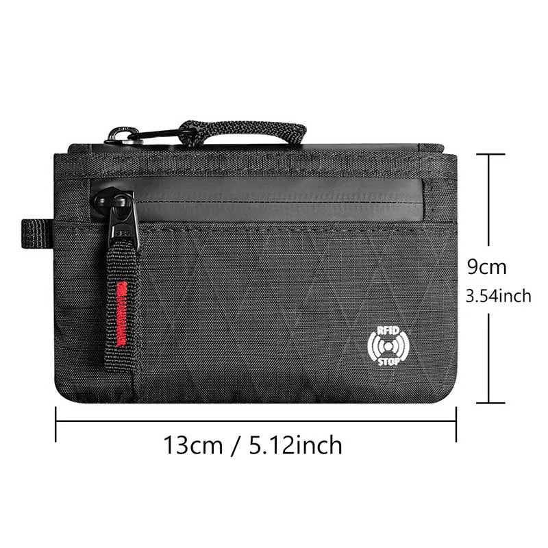 RFID Blocking Travel Neck Pouch Anti-Theft Passport Holder Document Wallet Card Organiser for Travel