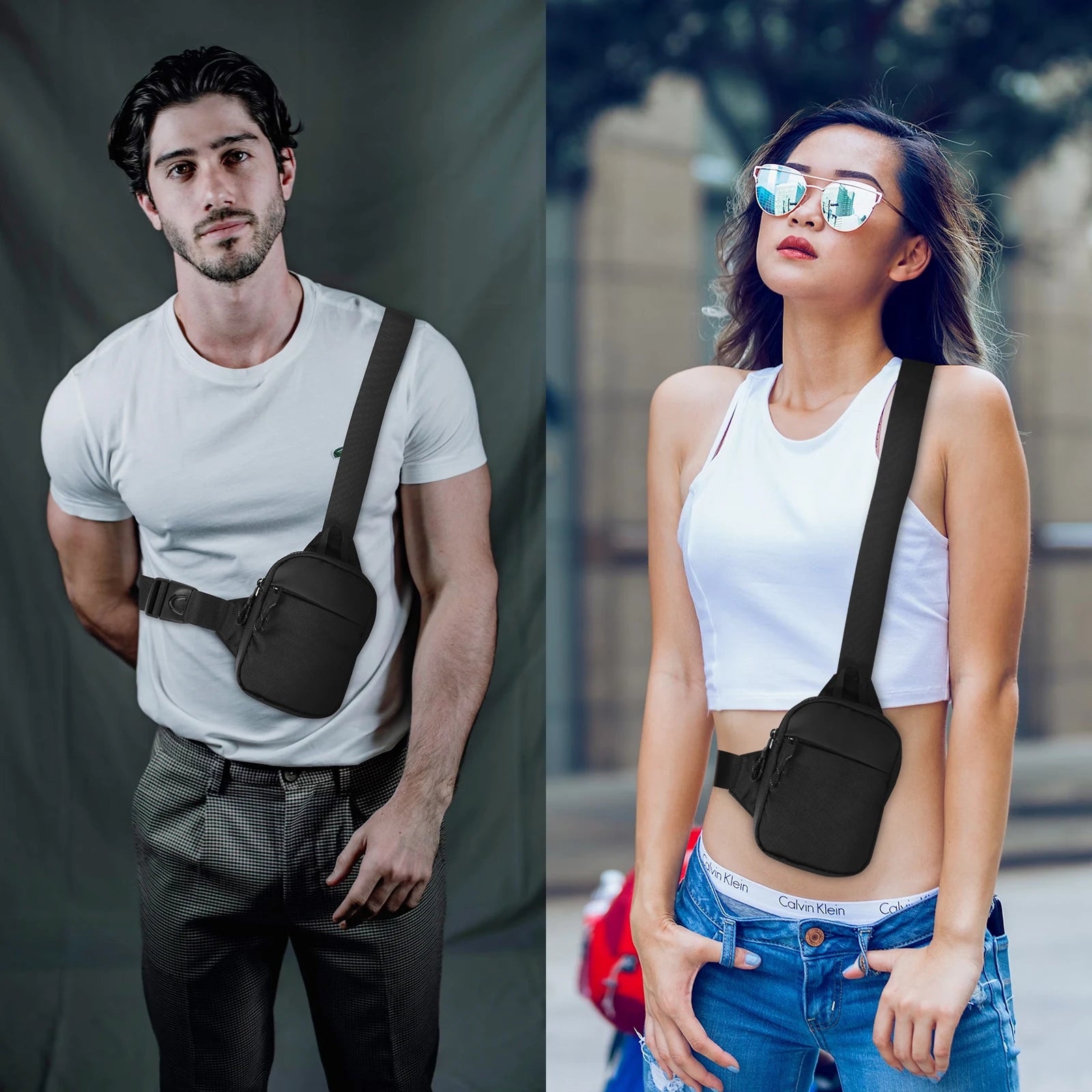 D-TENGTU Ultra Small Sports Chest Bag Mobile Phone Waist Sling