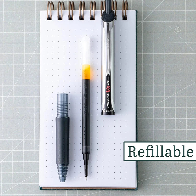 Retractable 0.5mm Gel Ink Pen with Precision Rollerball Tip Refillable Office School Writing Pen Set