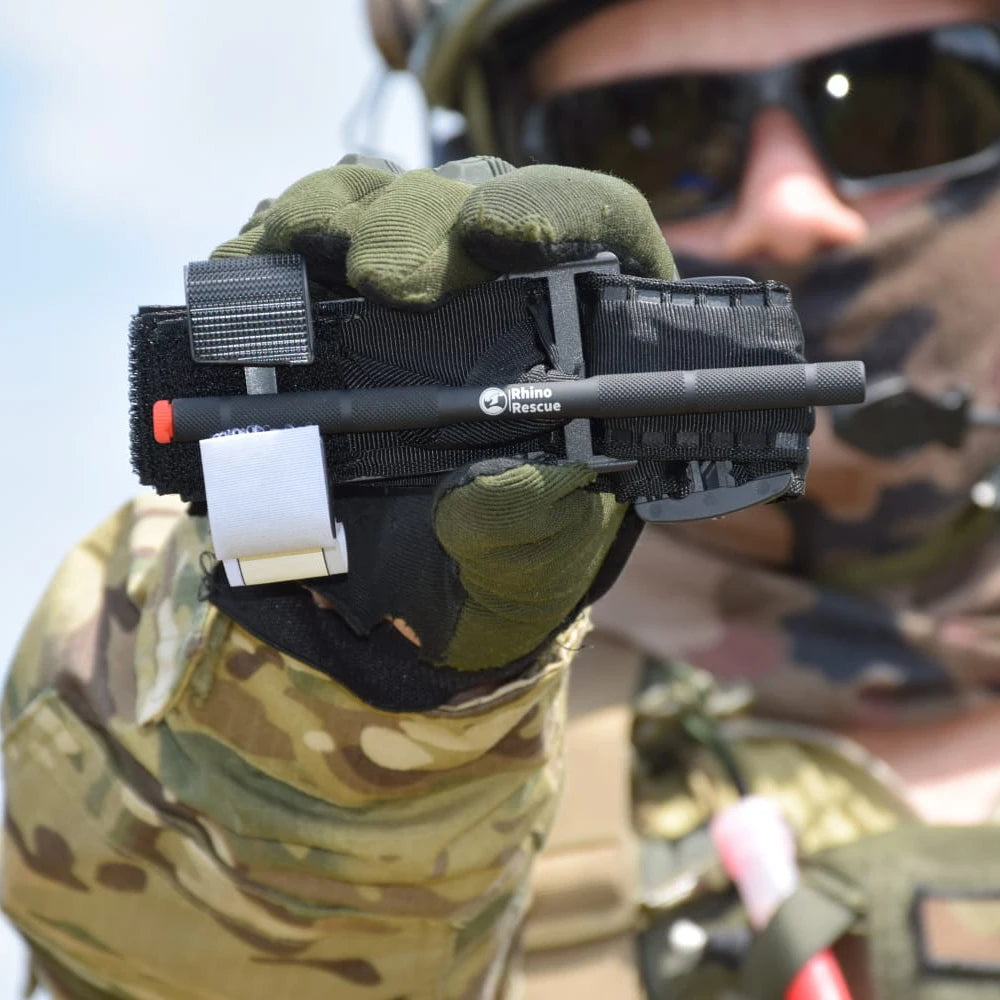 RHINO RESCUE Tactical Tourniquet Combat Hemostatic Control Single Handed First Aid Device