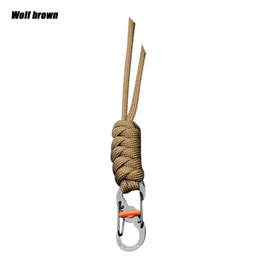 Paracord Survival Keychain with Rotatable Buckle Emergency Lanyard Backpack Key Ring Tool