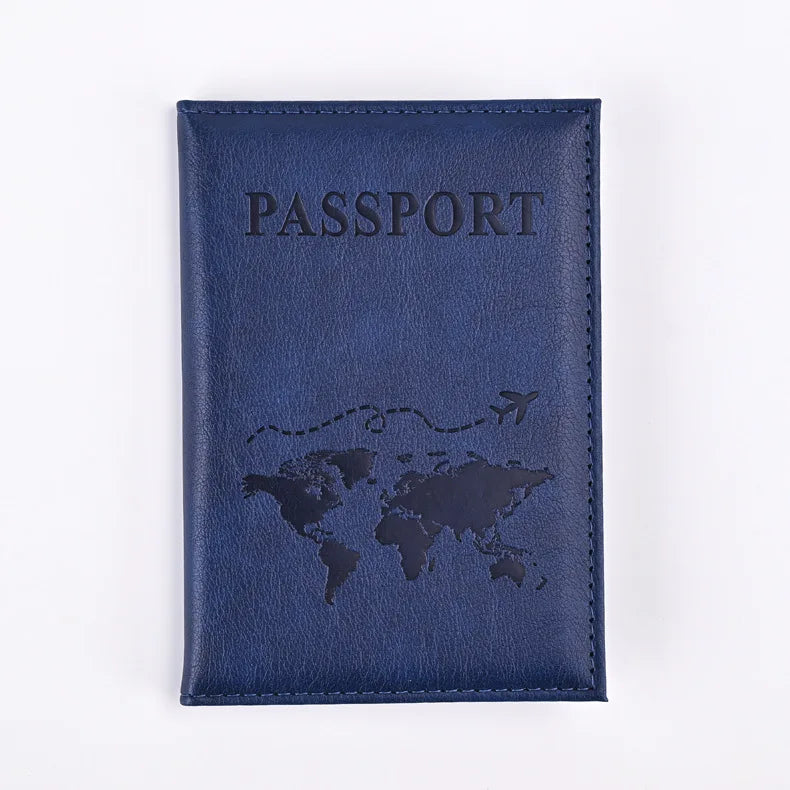 PU Passport Holder Travel Cover Wallet ID Credit Card Case Ticket Organiser Accessory Case