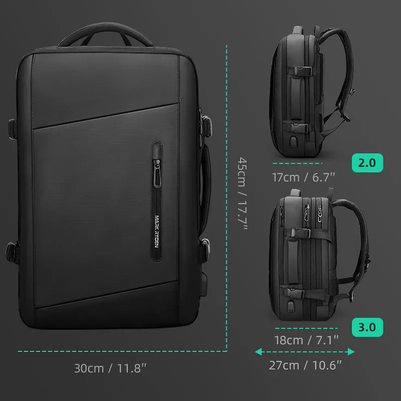MARK RYDEN 17 Inch Laptop Backpack 40L Flight Approved Travel
