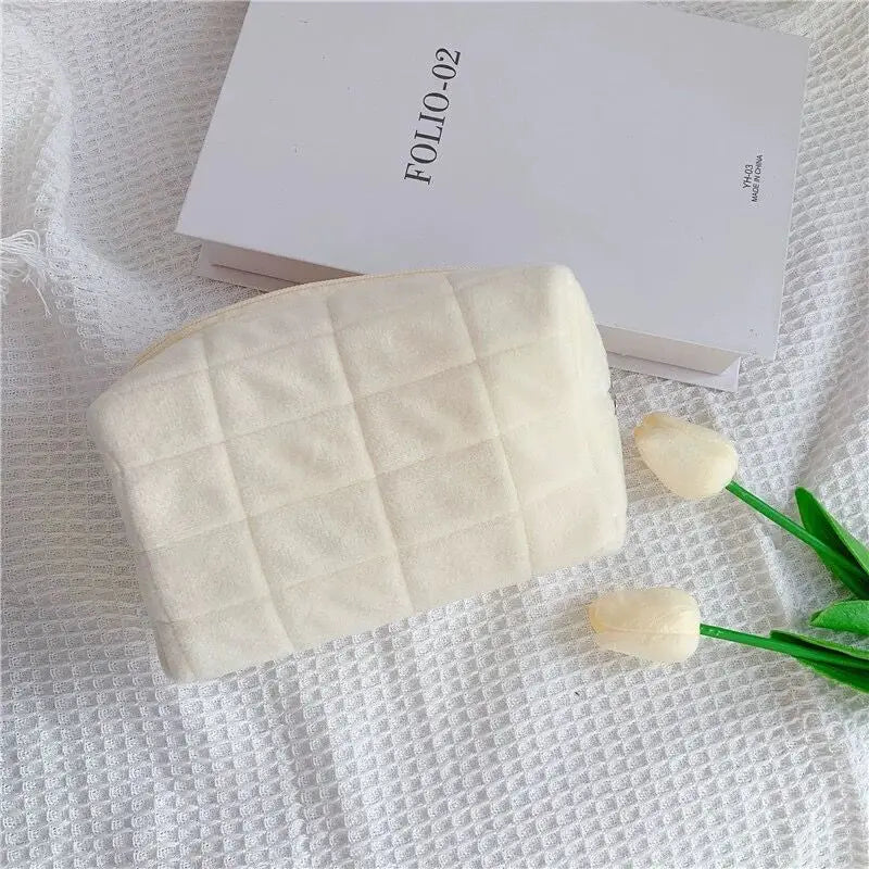 Portable Flower Pattern Cosmetic Bag Large Capacity Travel Makeup Wash Pouch Waterproof Organizer