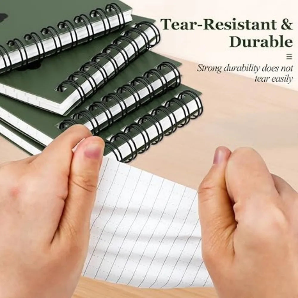 Waterproof Tactical Pocket Notebook Spiral Memo Pad Lined Pages Cockpit Outdoor Office School Journal