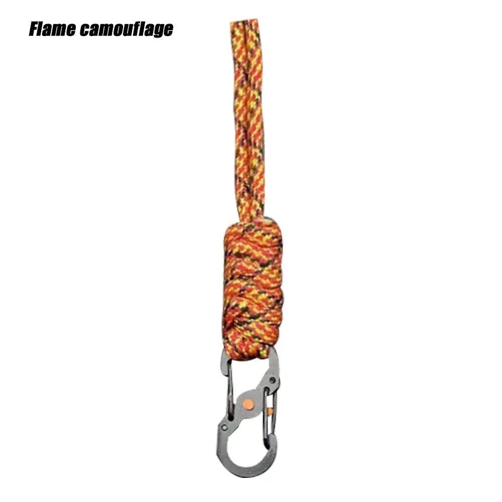 Paracord Survival Keychain with Rotatable Buckle Emergency Lanyard Backpack Key Ring Tool