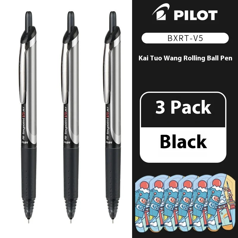 Retractable 0.5mm Gel Ink Pen with Precision Rollerball Tip Refillable Office School Writing Pen Set