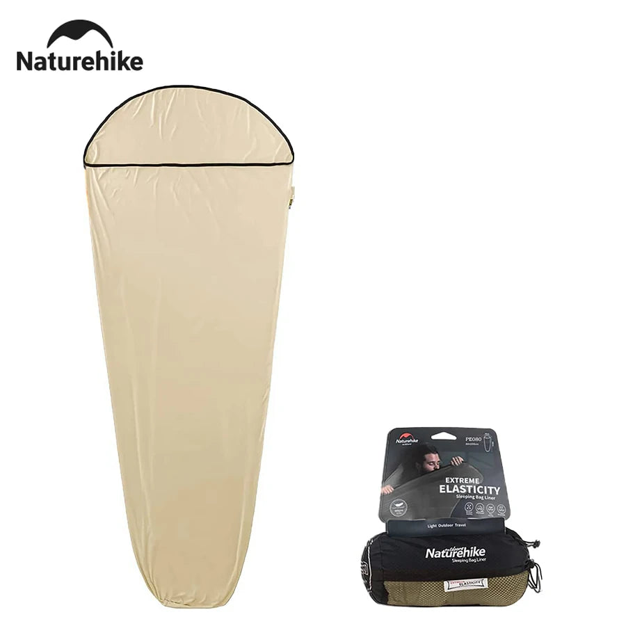 Ultralight Sleeping Bag Liner Mummy Style Stretch Camping Travel Sheet Portable Wearable Quilt