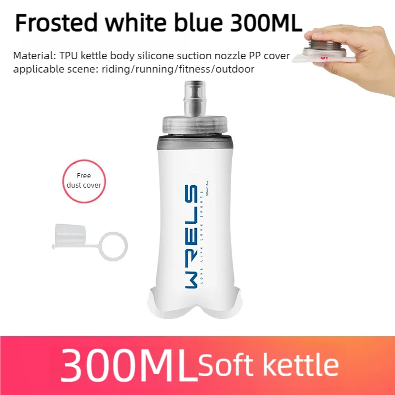 Collapsible Sports Water Bottle 500ml BPA Free Soft Flask for Running Hiking Camping Hydration